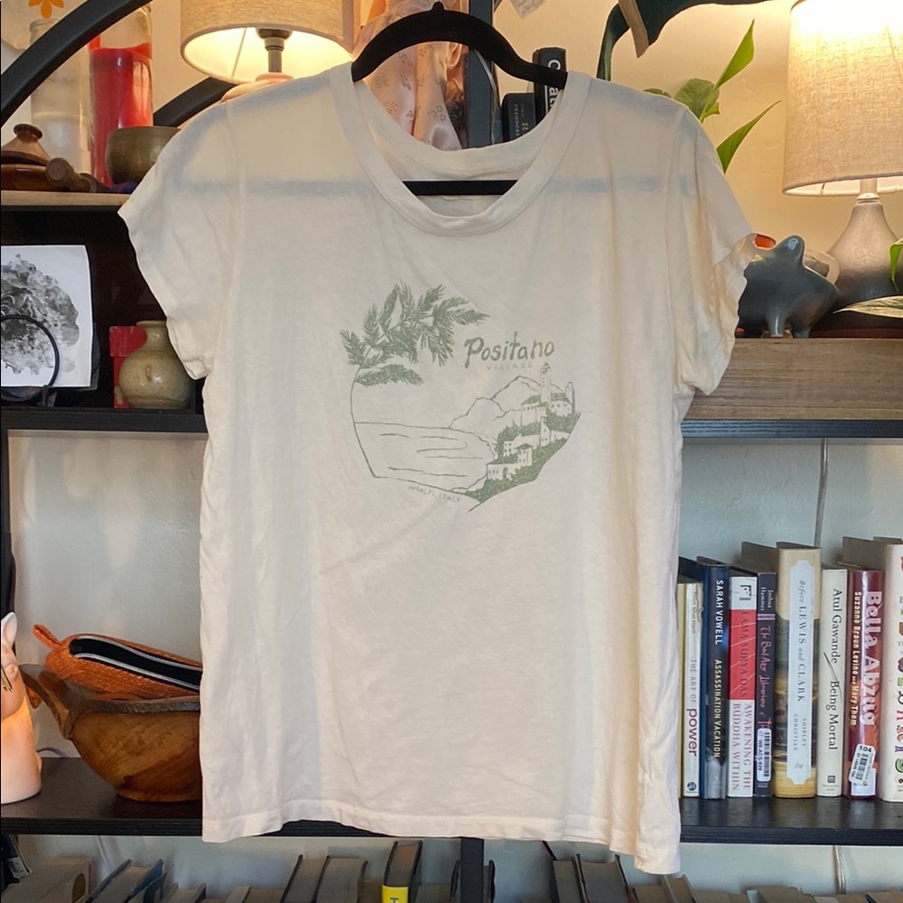 Madewell Medium White Positano Graphic T-Shirt